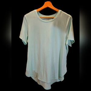 Light Mint Short Sleeve Women's Athletic Shirt-Lg